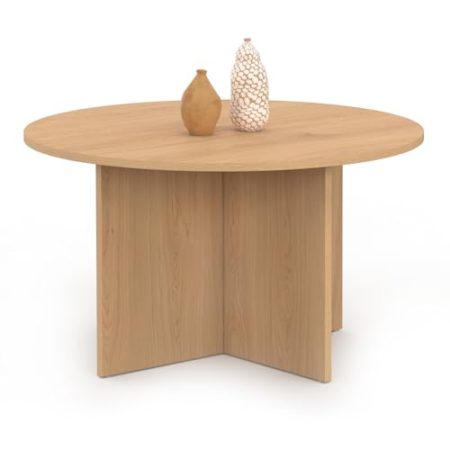 IDMarket – Mesa de centro redonda Marthe 70 cm madera de haya