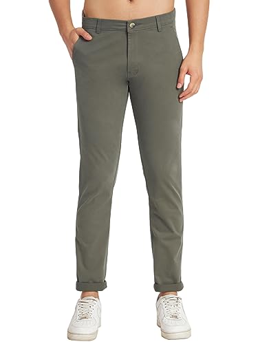 Image of KARGEENS Men Kargeens Men's Cotton Slim Fit Casual Chinos Trousers for Men Stylish