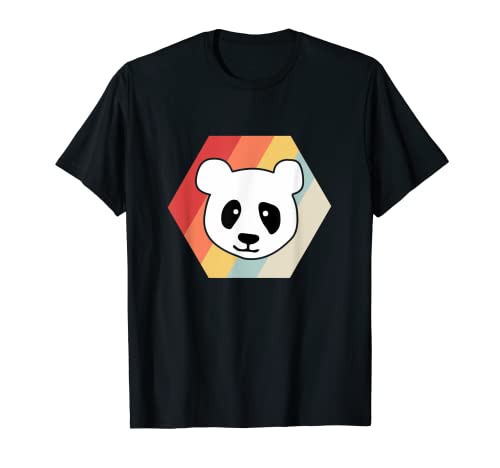 Panda Bear Vintage Animal Lover Retro Design Animales Panda Camiseta