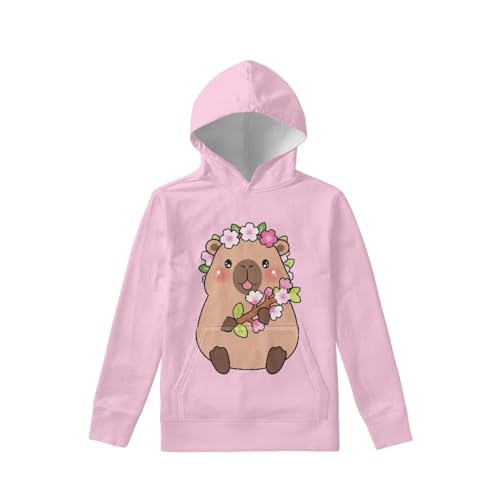 Kids Hoodies for Girls 6-16Y Hooded Sweatshirts with Kangaroo Pocket Long Sleeve Tops Fall Winter Clothes2