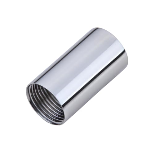 CONSTELLAR 304 SS Seamless Pipe Nipple-1/2" Female x 1/2" Female NPT Threaded 2 Inch (50mm) Lenght 3mm Wall Thickness Mirror Polished Heavy Seamless Nipple for Water,Gas,Industrial Plumbing (1 Pack)