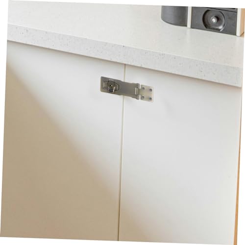Image of PartyKindom Iron Stainless Steel Construction Barn Door Lock Shed Gate Latch High Hardness