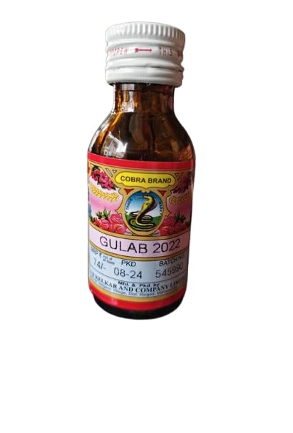 COBRA BRAND GULAB 2022 Attar Perfume/Natural High QualityReal And Long Lasting Attar- 0% AlcoholAttar For Men&Women 25ML 1PACKh*H.M.HERBAL WORLD