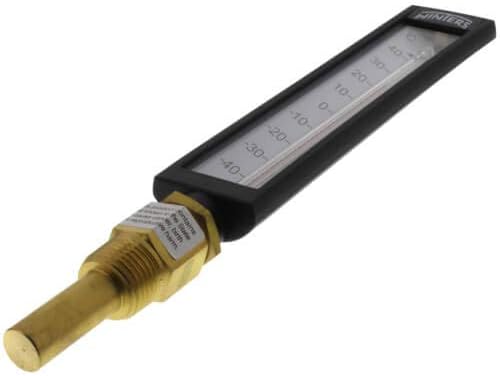 5" 5AS Straight Thermometer with Thermowell (-40°F to 110°F & -40°C to 40°C)