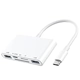WKabnkn Schnelle USB C Hubs Adapter mit 480 Mbit/s Übertragungsrate PD15W Lade und Kartenlesersteckplätze für effizientes Arbeiten USB C Hubs Adapter USB A Anschluss