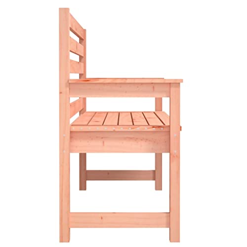 Banc de jardin 2 places en bois structure robuste marron foncé - 5