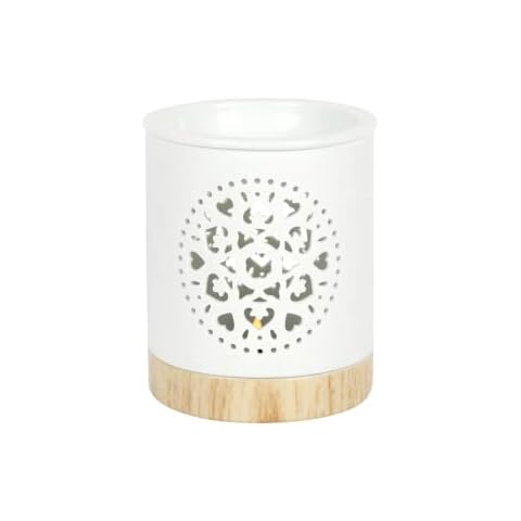 Quemador de Aceite Mandala Cut Out Blanco Cover