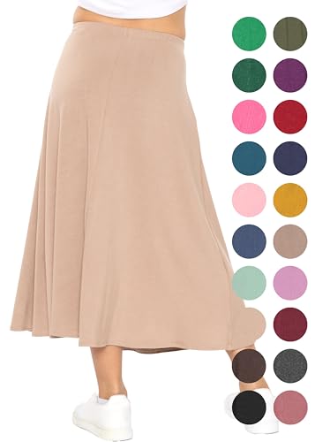 Image of STRETCH IS COMFORT Girls Skirts Flowy A Line Knee Length and Ankle Length | Elastic Waist, Kids School Skirt, Girls Maxi Skirt, Black Skirt For Girls, Faldas Para Ninas, Girls Long Skirt, Long skirts