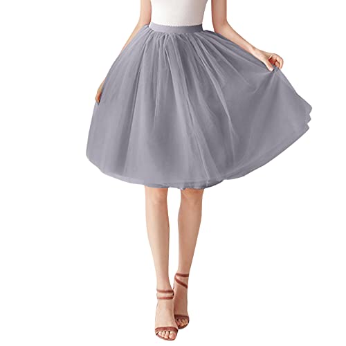 Damen Großes Kostüm Tüllrock Tutu Unterrock Kurz Ballkleid Ballett Tanzkleid Abendkleid Anlass Tumblr Mädchen (B-GY2, One Size) Damen Großes Kostüm Tüllrock Tutu Unterrock Kurz Ballkleid Ballett Tanzkleid Abendkleid Anlass Tumblr Mädchen (B-GY2, One Size)