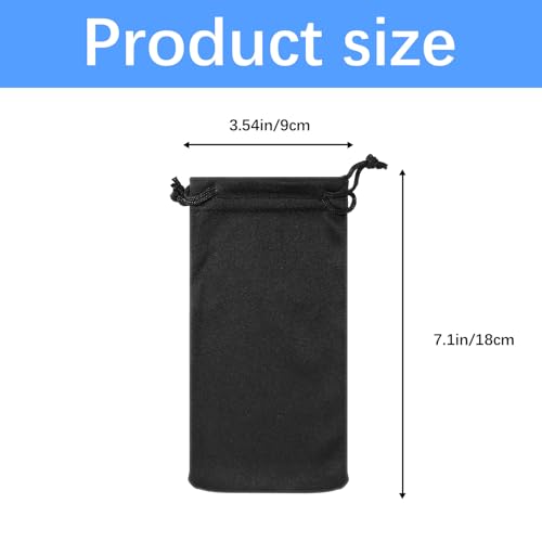 Image of Microfiber Glasses Pouch(30, 60Pack), Soft Sunglasses Bag Pouches Bulk with Drawstrings Eyeglass Case Cloth Sleeve
