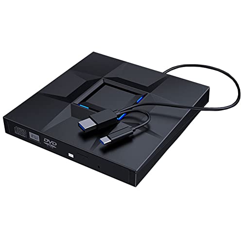 Lecteur CD portable USB 3.0 Type-C pour PC et ordinateur portable Noir