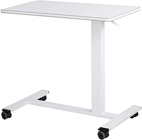QIANMEI end Table Side Table Portable Side Table|Adjustable Laptop Table with Lockable Wheels|for Bed Sofa Hospital Nursing Reading Eating