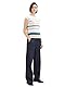 TOM TAILOR Damen Pullunder mit Multicolor-Streifen, 34855 - Green Orange Multicolor Stripe, M
