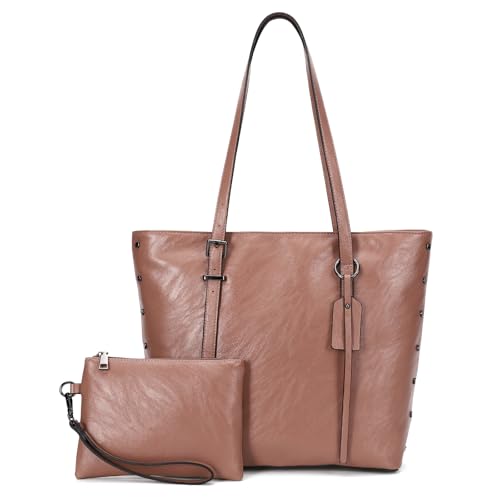 Image of KL928 Handbag for Women Tote Bag PU Leather Large Shoulder Bag Top Handle Satchel Purses 2Pcs Set