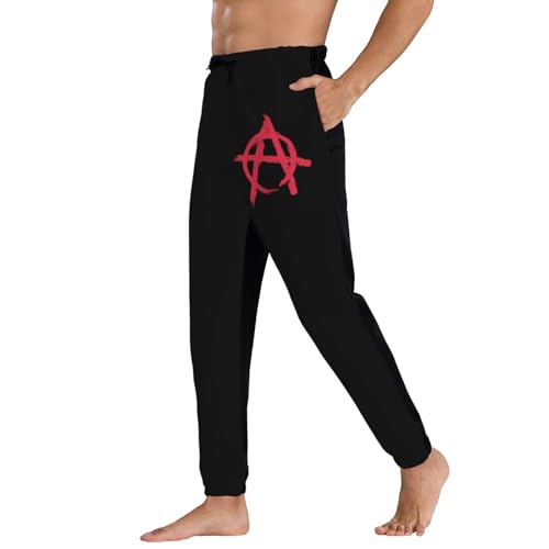 Anarchy Symbol Men's Sweatpants Man Slacks4