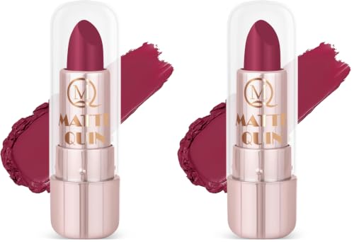 Image of Matte Quin Lipstick|Matte Finish|Lightweight Lipstick|Nourishes Lips & Great For Water-Proof, 3.5gm (MQ Lipstick-119) (Pack of 2)