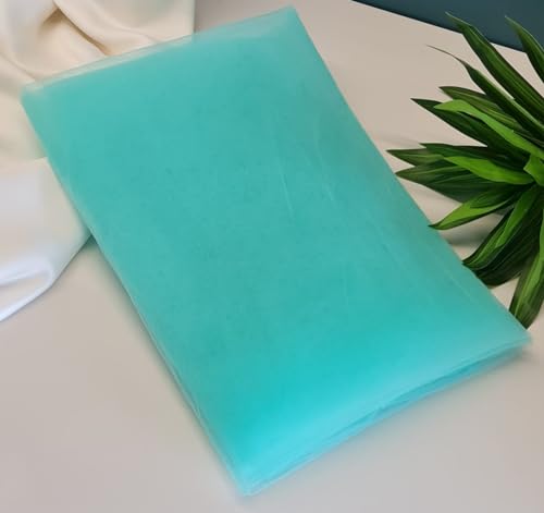 Image of SATYAM KRAFT 5 Meter Multipurpose Net Fabric Soft Cloth Roll | Wedding, Valentine & Party Decoration Items, Birthday, Anniversary | Stage, Tent, Backdrop, Mandap Festive, Event Decor Net (Blue)