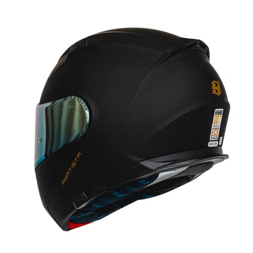 Image of HAX Modular Flip-Up Dual Visor Motorcycle Helmet Adult DOT /ECE Approved | Lightweight, Comfortable, and Stylish Helmet for Men and Women - Amatista Series Matte Black S