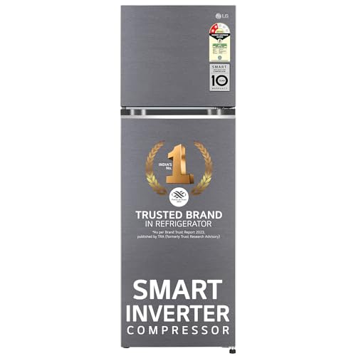 Image of LG 343 L 2 Frost-Free Smart Inverter Compressor Double Door Refrigerator Appliance (GL-N382SDSY, Dazzle Steel, Multi Air Flow Cooling, 2023 Model)