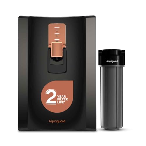 Image of Aquaguard Superio RO+UV Water Purifier | 2 Year Filter Life | Stainless Steel Tank | Mega Sediment Filter | 3-in-1 Active Copper Technology | 9 Stage Purification | 5L Storage