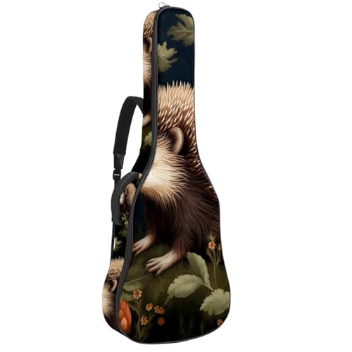 Housse guitare acoustique 41 pouces à motif hérisson pour transporter votre musique au quotidien