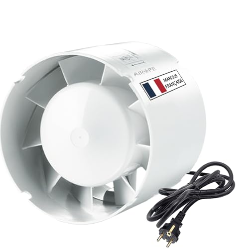 Airope 100 mm Estrattore Assiale,Ventilatore In linea Alta Qualità,Molto Silenzioso,Basso Consumo, per Bagno,WC, Cucina, Ufficio,Tenda, Serra,Garage