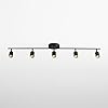   Shura-5-Light-Black-Integrated-LED-Track-Light-wRotatable-Heads-4-ft-Track-Lighting-Kit-Ceiling-Light-3000k-2450-Lumens