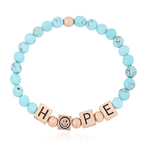 Image of RIAH FASHION Inspiration Engraved Bar Sparkly Crystal Bead Bracelet - Religious Christian Message Stretch Strand Cuff Bangle Lord, Amazing Grace, Philippians Bible