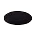 Fablcrew Rond Carpettes et Tapis Salon Chambre Maison Tapis Coussin de Chaise d'ordinateur 60 cm Diamètre (Noir)