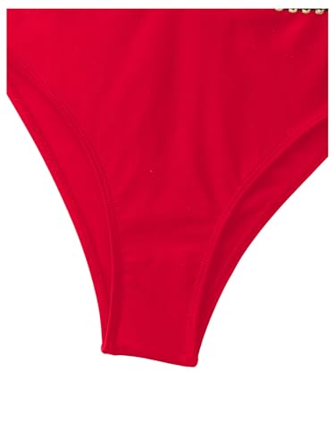 Image of Milumia Women's Stitch Detail Strapless One Piece Swimsuit Cut Out Bandeau Bathing Suit