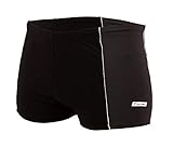 STANTEKS Jungen Badehose Badeshorts Shorts Schwimmhose Schwimmbekleidung SK0033 (158, schwarz-grau)