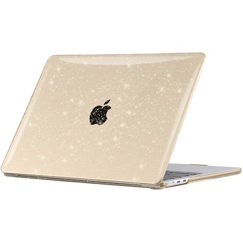 Image of EooCoo Case Compatible with MacBook Air 13 inch M4 2026 2025-2022 M3 M2 A3240 A3113 A2681, Hard Shell Scratch Resistant Protective Cover Compatible for MacBook Air 13.6 inch Case, Sparkly Starlight