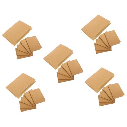Cahier de recharges pages blanches Housoutil pour carnet kraft 5 lots