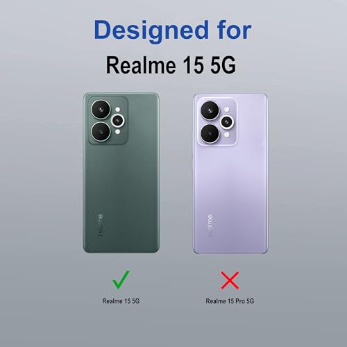 Image of amazon basics Back Case Cover for Realme 15 5G | MagSafe Case with Built-in Metal Ring | Supports MagSafe Charger, Wallet & Car Mount | Shockproof Hybrid PC + TPU | Blue