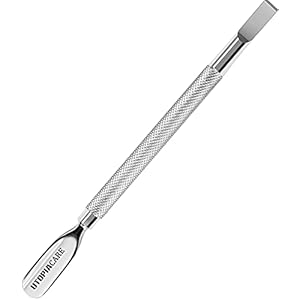 Utopia Care Cuticle Pusher Tool & Spoon Nail Cleaner, Professional Stainless Steel Cuticle Remover & Cutter, Durable Manicure & Pedicure Tool for Finger & Toenails, Silver
