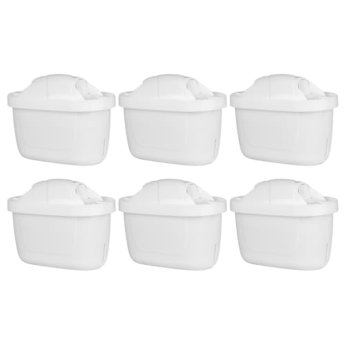 Cartouches de Filtre à Eau 6 Pièces, Filtre de Remplacement Compatible avec Brita Maxtra+, Maxtra Pro, Style, Marella, Elemaris, pour Remplacement Cartouches...