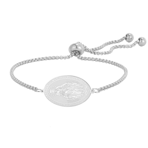 TEAMER Hermosa Pulsera de la Virgen María Colgante de Rosario Religioso Pulsera...