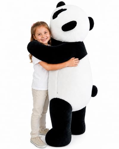 Image of BENINY Giant Panda Stuffed Animal 4Ft, Large Soft Panda Body Pillow Plush for Girls Boys Kids, Oversize Cute Stuffed Toy Gift for Christmas, Birthday, Baby Shower