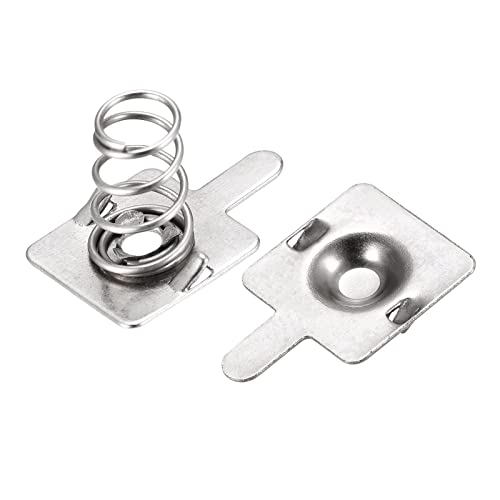 MECCANIXITY Battery Spring Plate AA Battery Contact Nickel Plate 10mmx10mm for DIY 20 Set