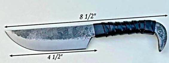 Miniatura 2 de Poshland - Cuchillo nórdico Viking de Odin Raven de 10.3 pulgadas - Hoja de acero al carbono forjada a mano de 6.5 pulgadas, empuñadura de cabeza de