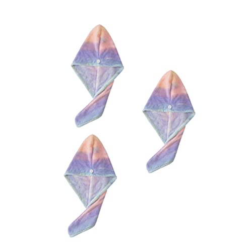 IWOWHERO Bath Hair Drying Cap Set Pcs Fleece Cap Quick Dry Water Absorbent Women's Hair Dryer Hat Home