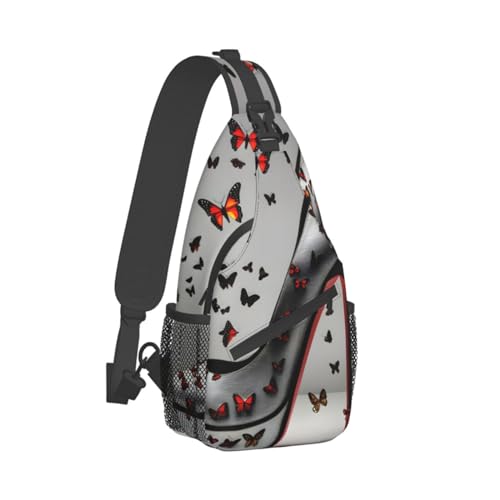 Mochila tipo Sling Butterfly High Heel para hiking miniatura 2