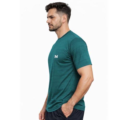 Image of NINQ Half Sleeve Compression T-Shirt - Men's Athletic & Sports Tights for Fitness