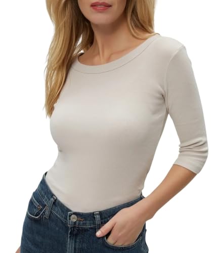 Michael Stars Women's 3/4 Sleeve Dot Basic Band...