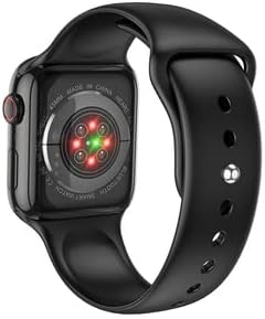 Rear view of BOROFONE BD1 Smart Watch showing heart rate sensors and charging contacts