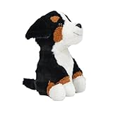 Kögler 75993 - Labertier Berner-Sennenhund Rocky, ca. 19,5 cm groß, nachsprechende Plüschfigur mit Wiedergabefunktion, plappert alles witzig nach und bewegt sich