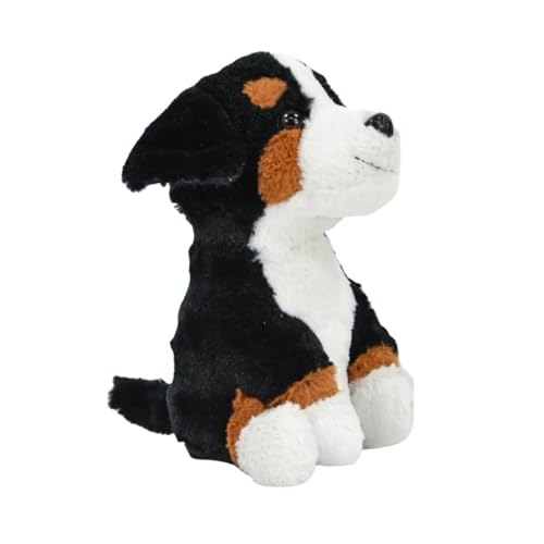 Kögler 75993 - Labertier Berner-Sennenhund Rocky, ca. 19,5 cm groß, nachsprechende Plüschfigur mit Wiedergabefunktion, plappert alles witzig nach und bewegt sich