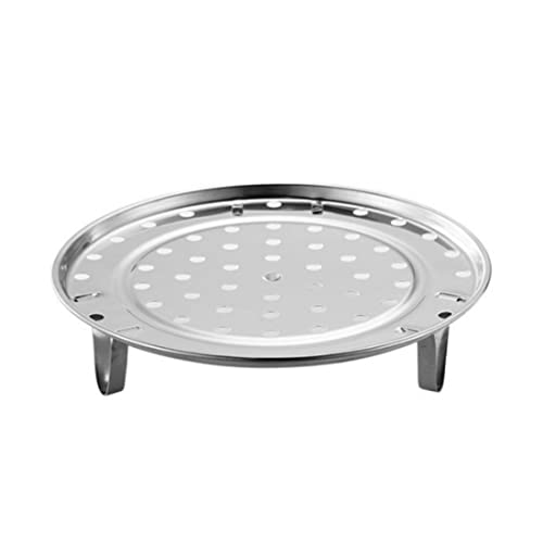 Round Stainless Steel Steamer Rack, Thicken 9.5in Canner Steaming Rack Stand Cooking Ware Food Vegetable Steam Tray for Pressure Cooker Pot (2 Pack)