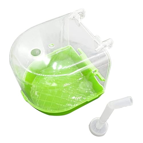 Totority 1Set Sturdy Parrot Bird Bathing Tub Simple Hanging Bath Basin for Cage Pet Bird Bath for Parakeets Cockatiels and Birds with Water Feeder