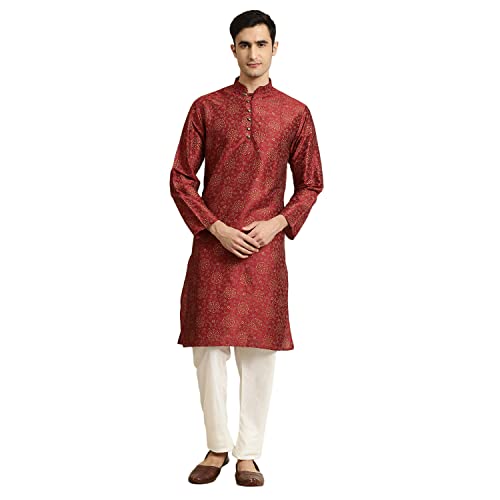 Sojanya (Since 1958 Men'S Silk Blend Kurta & Churidar Pyjama
